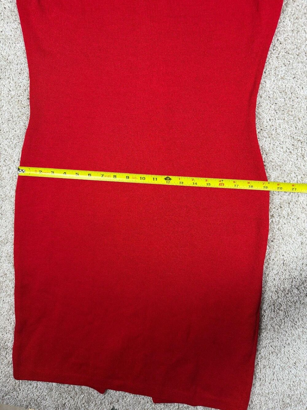 St John Caviar Red Knit Sheath Dress Sleeveless Wool Blend Size 8 USA - Picture 4 of 10